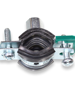 Pipe clamp 15-19mm M10 with insert